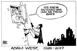 ADAM WEST, RIP, B/W by Randy Bish