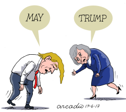 MAY AND TRUMP IN HARD TIMES by Arcadio Esquivel