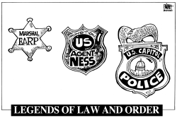 LAW AND ORDER, DC SHOOTING, B/W by Randy Bish