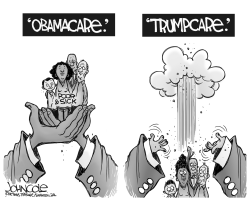 TRUMPCARE BW by John Cole