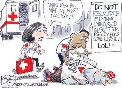 TRUMPSTER HEALTH CARE by Pat Bagley