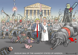 MUSLIM BAN OF THE ANARCHY STATES OF AMERICA by Marian Kamensky