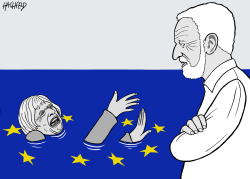 MRS MAY AND MR CORBYN by Rainer Hachfeld