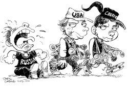 RUSSIA OLYMPICS PROTEST by Daryl Cagle
