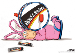 REPEAL AND REPLACE ENERGIZER BUNNY MITCH MCCONNELL by R.J. Matson