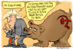 TRUMP-RUSSIA - EYES UP HERE by Daryl Cagle