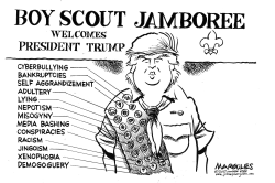 TRUMP AND THE BOY SCOUTS by Jimmy Margulies