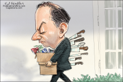 REINCE LEAVING WHITEHOUSE by Ed Wexler