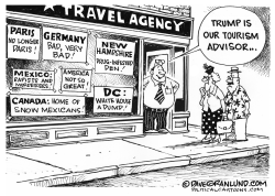 TRUMP INSULTS AND TOURISM by Dave Granlund