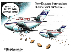PATRIOTS BUY TWO AIRLINERS  by Dave Granlund