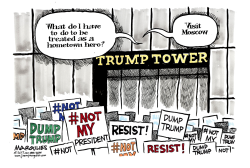 TRUMP VISITS NYC  by Jimmy Margulies