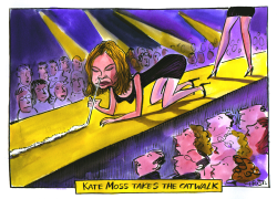KATE MOSS TAKES THE CATWALK -  by Christo Komarnitski