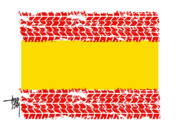BARCELONA SPANISH FLAG by Arend Van Dam