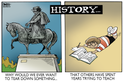 STATUES AND HISTORY,  by Randy Bish