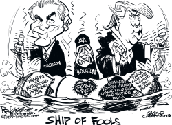 HOUSTON SHIP OF FOOLS by Milt Priggee