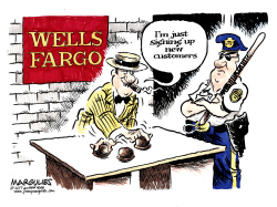 WELLS FARGO BANK ACCOUNTS SCAM COLOR by Jimmy Margulies