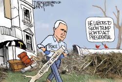PENCE HELPS HURRICANE CLEANUP by Jeff Darcy