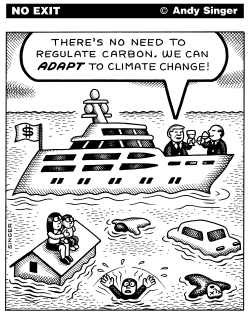 RICH ADAPT TO CLIMATE CHANGE by Andy Singer