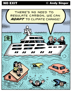 RICH ADAPT TO CLIMATE CHANGE COLOR VERSION by Andy Singer