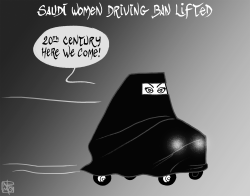 SAUDI WOMEN DRIVING BAN LIFTED by NEMØ