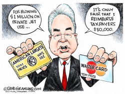 TOM PRICE AND PRIVATE JETS  by Dave Granlund