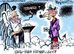 HEFNER -RIP by Milt Priggee