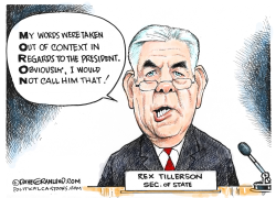 Tillerson and moron  by Dave Granlund