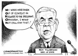 Tillerson and moron by Dave Granlund