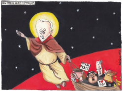 JEREMY CORBYN BOUNCE WITH BAGGAGE by Iain Green