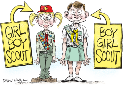 GIRL BOY SCOUT by Daryl Cagle