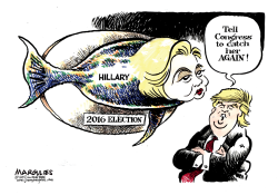 TRUMP AND HILLARY  by Jimmy Margulies