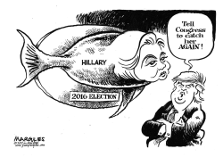 TRUMP AND HILLARY by Jimmy Margulies