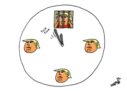 CLOCK IS TICKING FOR TRUMP by Stephane Peray