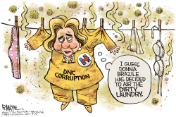 HILLARY HUNG OUT by Rick McKee