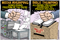 DESTROYING MEDIA AND EMPOWERING RELIGIOUS RIGHT by Monte Wolverton