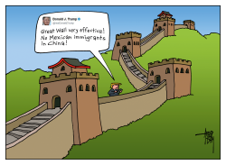 TRUMP AND GREAT WALL by Arend Van Dam