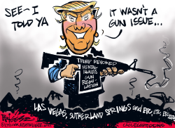 MASS MENTAL ISSUE SHOOTING by Milt Priggee
