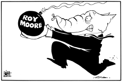 ROY MOORE AND REPUBLICANS, B/W by Randy Bish