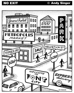 FONT CITY by Andy Singer