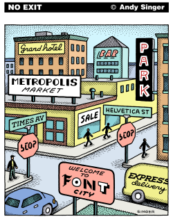 FONT CITY COLOR VERSION by Andy Singer