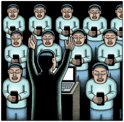 CULT OF SCREENS COLOR VERSION by Andy Singer