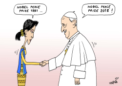 POPE FRANCIS IN MYANMAR by Stephane Peray
