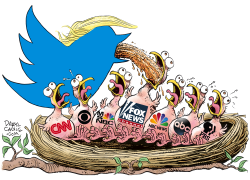 TRUMP TWITTER AND TV NEWS by Daryl Cagle