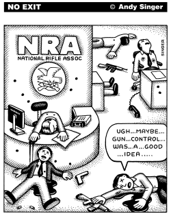 THE ONLY WAY WE GET GUN CONTROL by Andy Singer