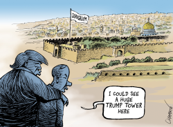 TRUMP AND THE JERUSALEM ISSUE by Patrick Chappatte