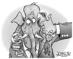 MOORE AND THE GOP BW by John Cole