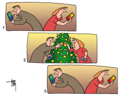 CHRISTMAS AND SMARTPHONES by Arend Van Dam