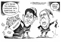 TAX OVERHAUL AND STOCKINGS by Dave Granlund