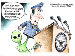 UFOS AND PENTAGON  by Dave Granlund