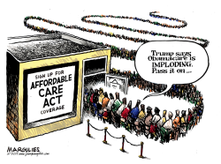 TRUMP SAYS OBAMACARE IMPLODING  by Jimmy Margulies